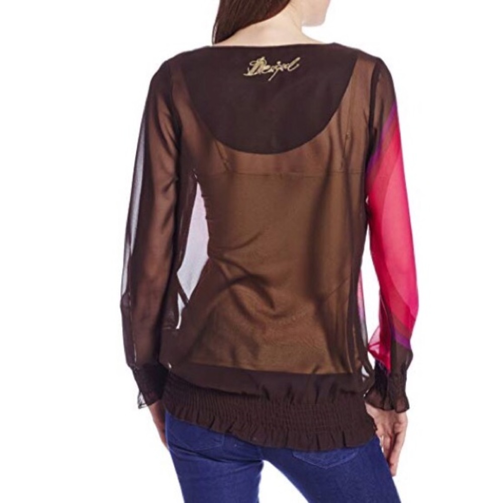 🌻SOLD🌻Desigual Elisabeth Sheer Blouse - Picture 3 of 8